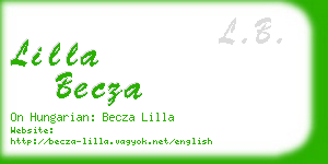 lilla becza business card